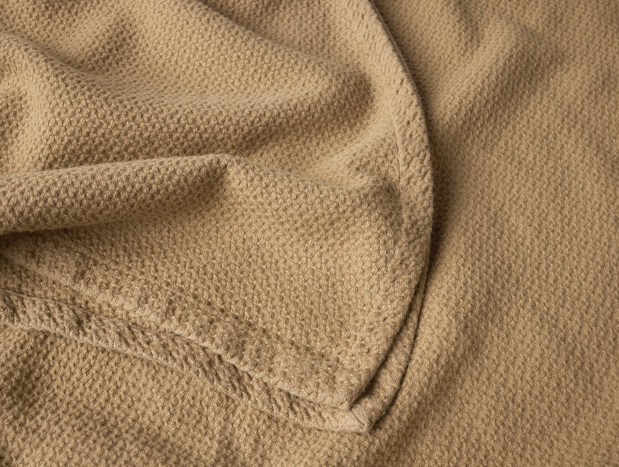 Swatch - Coyuchi Classic Organic Cotton Fawn Blankets at Fig Linens and Home 2
