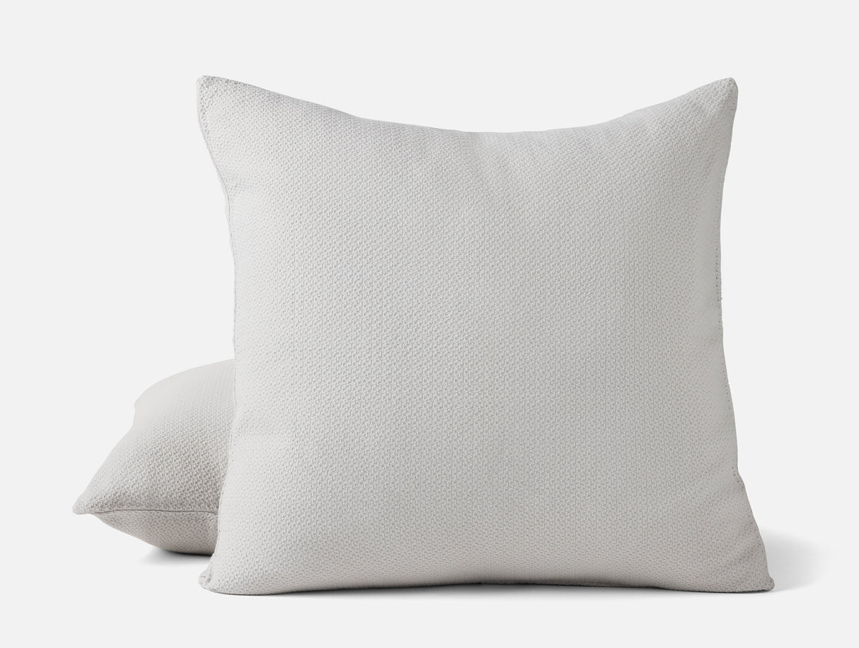 Euro Square Sham - Coyuchi Classic Organic Cotton Cloud Gray Blankets at Fig Linens and Home