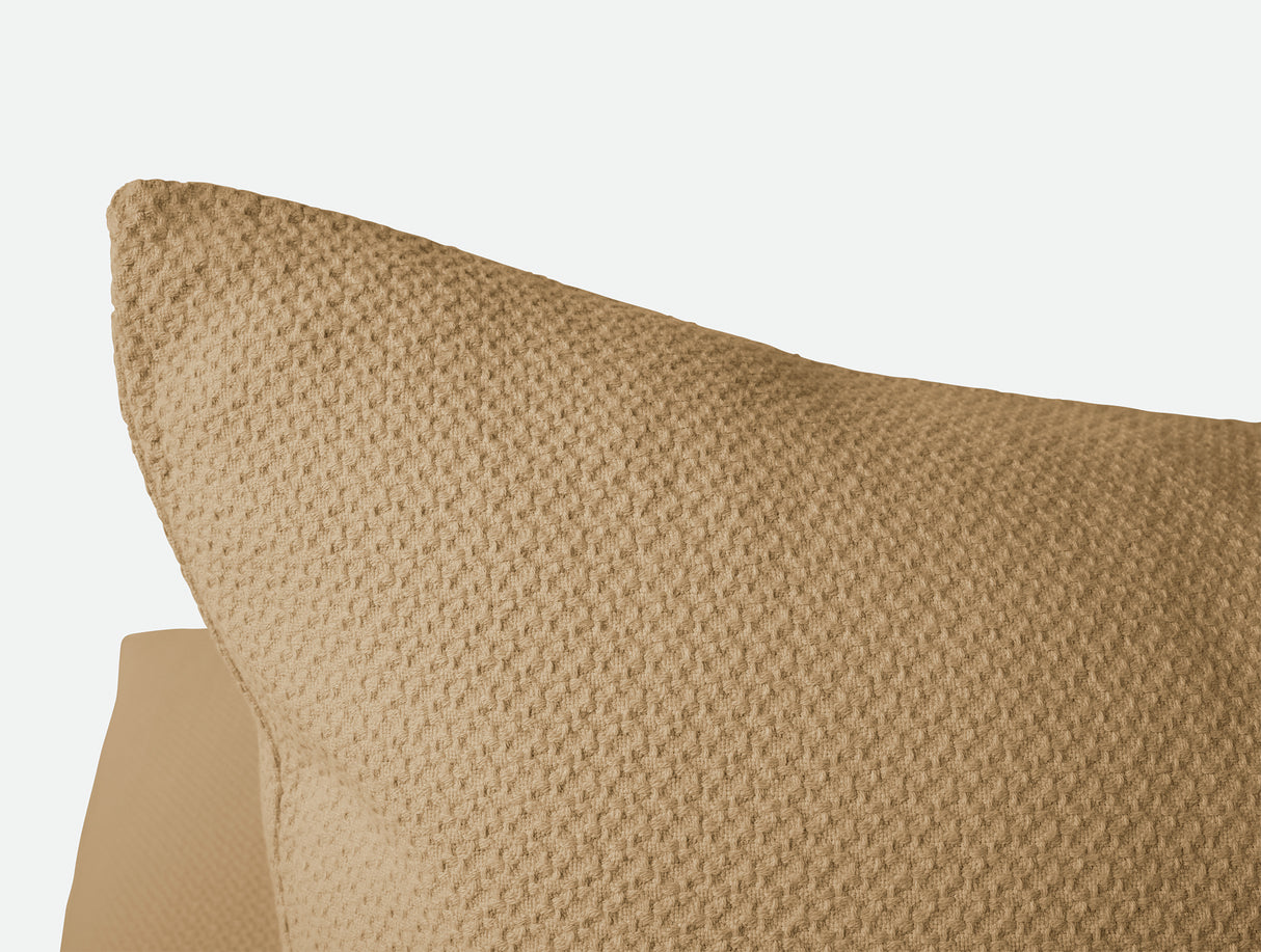 Euro Square Sham - Coyuchi Classic Organic Cotton Fawn Blankets at Fig Linens and Home 3
