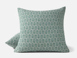 Euro Square Sham - Coyuchi Mirada Thyme Chrysanthemum Organic Matelasse at Fig Linens and Home