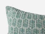 Euro Sham Detail 2 - Coyuchi Mirada Thyme Chrysanthemum Organic Matelasse at Fig Linens and Home