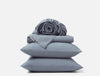 Indigo Chambray Organic Crinkled Percale Sheet Sets by Coyuchi at Fig Linens and Home