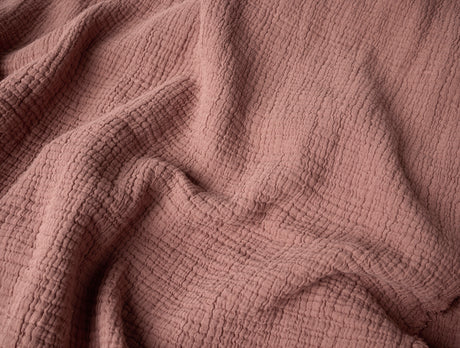 Coyuchi Topanga Plum Blossom Organic Matelasse Coverlet Swatch at Fig Linens and Home 1