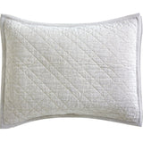 Chloe European Linen Diamond Coverlet Sham by Orchids Lux Home - Beige Standard Sham
