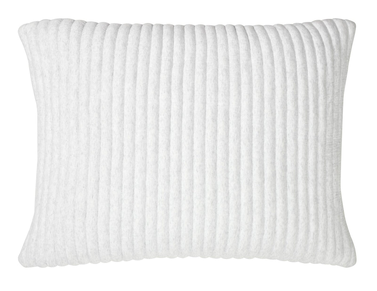 Charlton Cotton Jersey Channel Quilt Shams by Orchids Lux Home - White Standard Sham