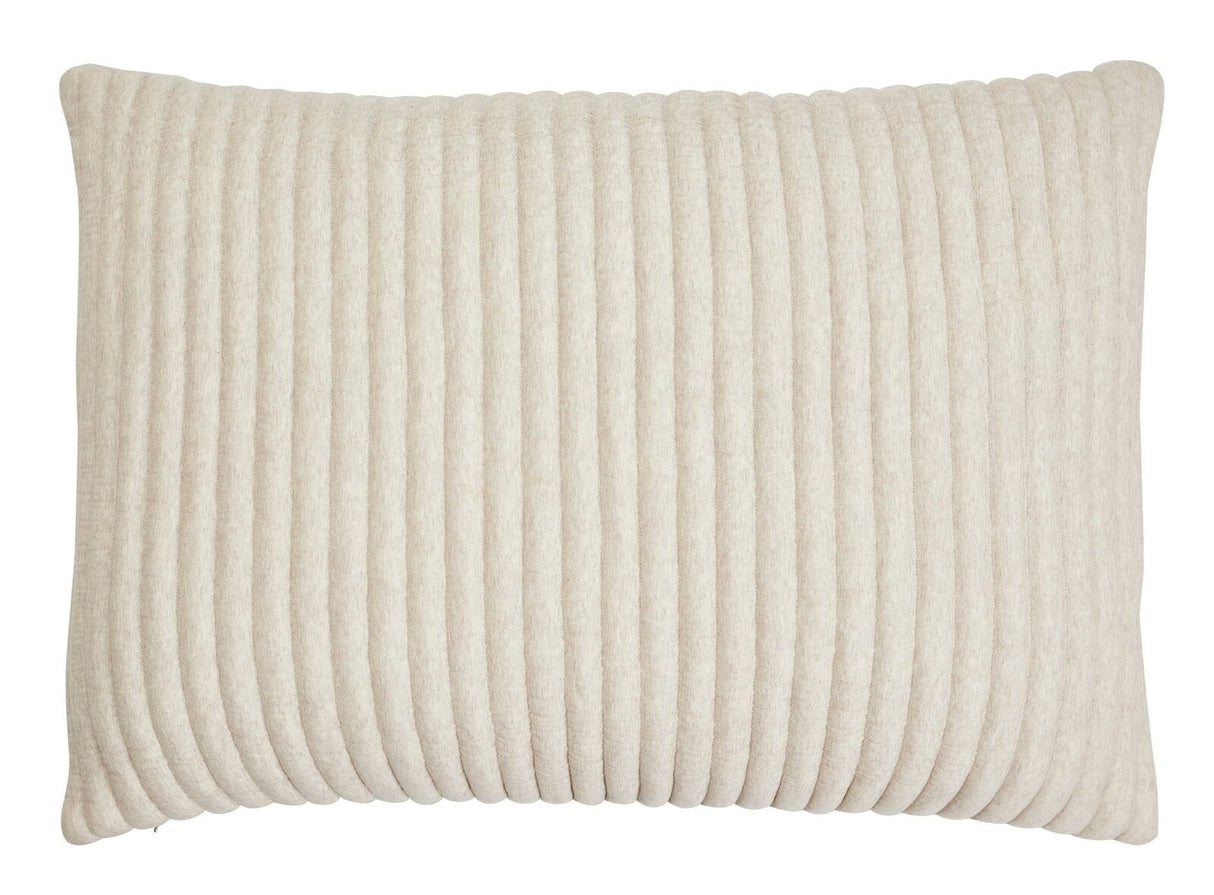 Charlton Cotton Jersey Channel Quilt Shams by Orchids Lux Home - Oatmeal Standard Sham