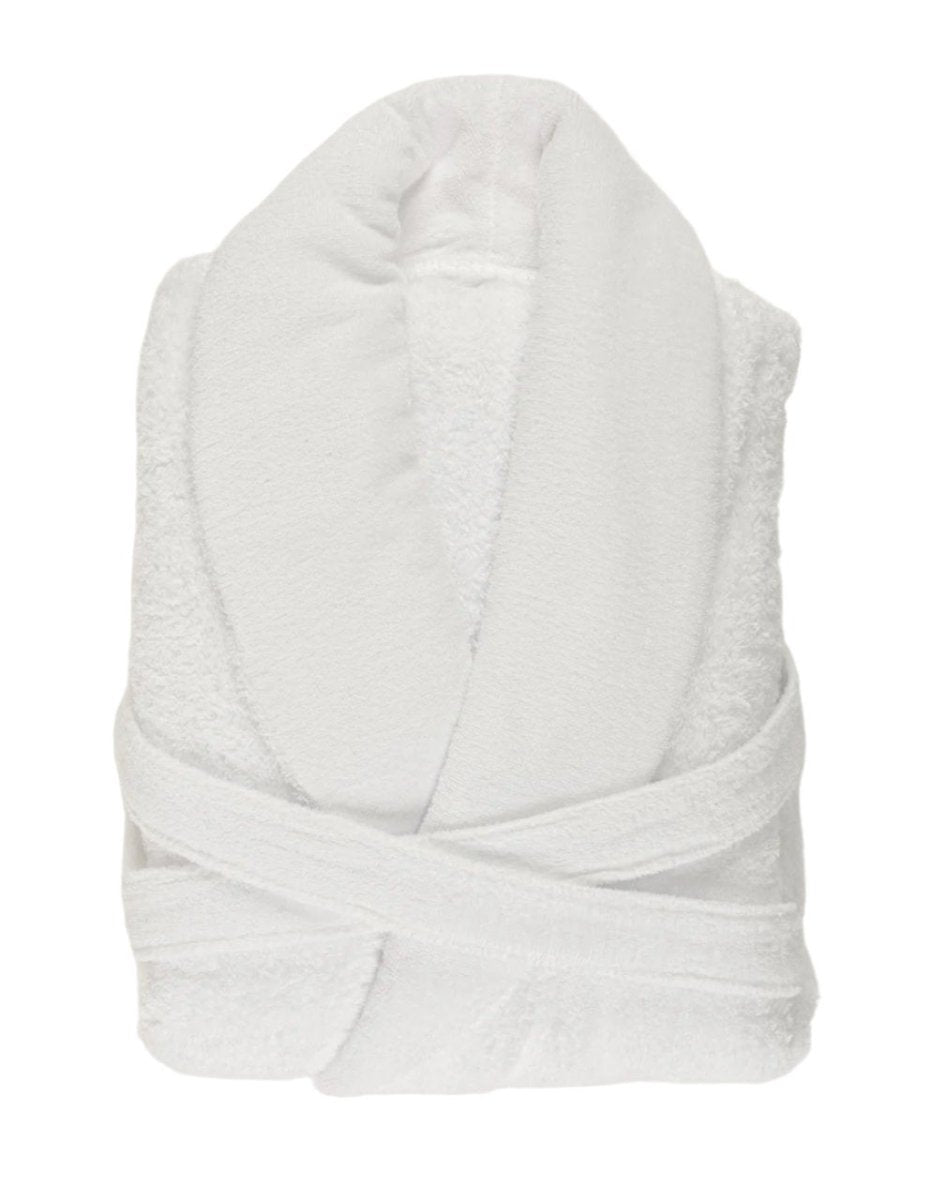 Bathrobe - Super Pile White Robe Color 100 - Abyss Habidecor Giza Terry at Fig Linens and Home