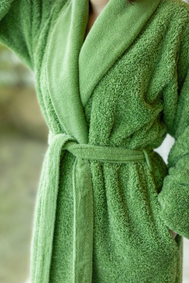 Bathrobe - Abyss Habidecor Super Pile Robe - Green Forest 205 Terrycloth - 2