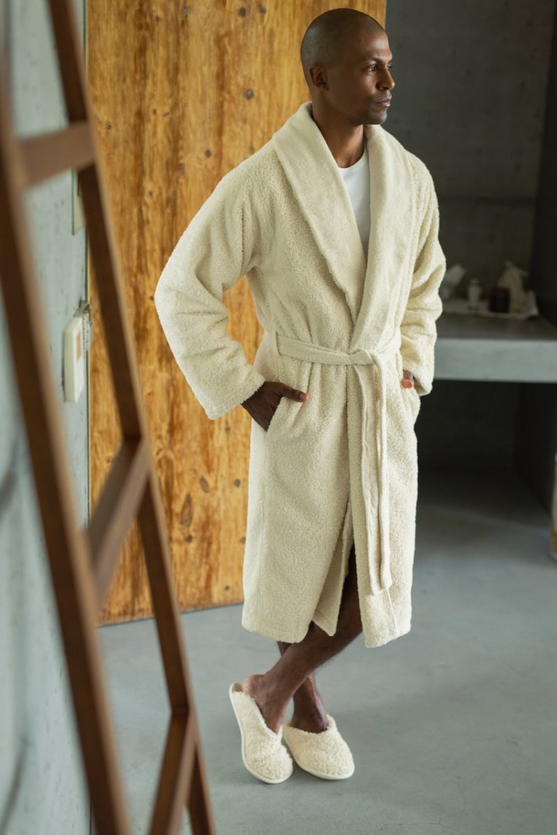 Bathrobe - Abyss Habidecor Super Pile Robe - Ecru 101 - Giza Cotton Terrycloth - 1