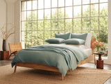 Coyuchi Sage Organic Crinkled Percale Duvet at Fig Linens and Home - Lifestyle 1
