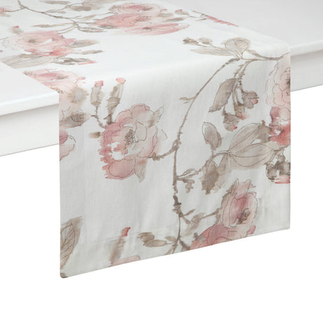 Savannah Pink Floral Table Runner | Mode Living at Fig Linens and Home