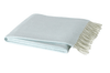 Lands Downunder Italian Herringbone Ice Blue Throw by Lands Downunder - 51" x 67" Throw Ice Blue at FIG LINENS AND HOME - 1