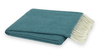 Lands Downunder Italian Herringbone Teal Throw by Lands Downunder - 51" x 67" Throw Teal at FIG LINENS AND HOME - 1