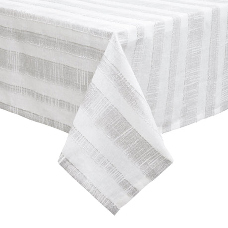 Seville Silver Tablecloth Detail 2 | Mode Living at Fig Linens and Home