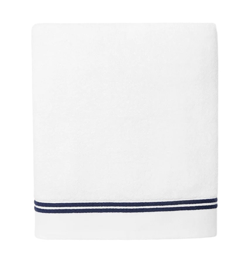 Aura Nuova Navy Blue Terry Towels | Sferra Bath at Fig Linens and Home