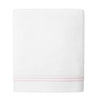 Sferra Aura Nuova Towels by Sferra - Wash Cloth 12X12 White/Pink at FIG LINENS AND HOME - 21