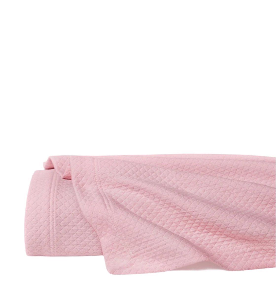 Matelasse Coverlet - Sferra Rombo Carnation Pink at Fig Linens and Home
