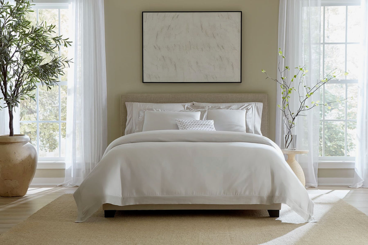 Carlotta Grey Cal King Bottom Fitted 72X84X17 | Sferra at Fig Linens and Home