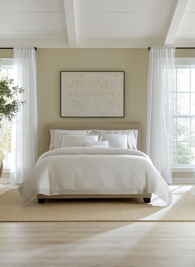 Carlotta Grey King Flat Sheet 114X114 | Sferra at Fig Linens and Home