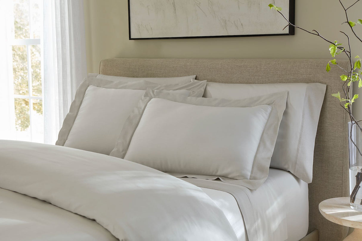 Carlotta Grey Full and Queen Duvet Cover 88X92 | Sferra at Fig Linens and Home