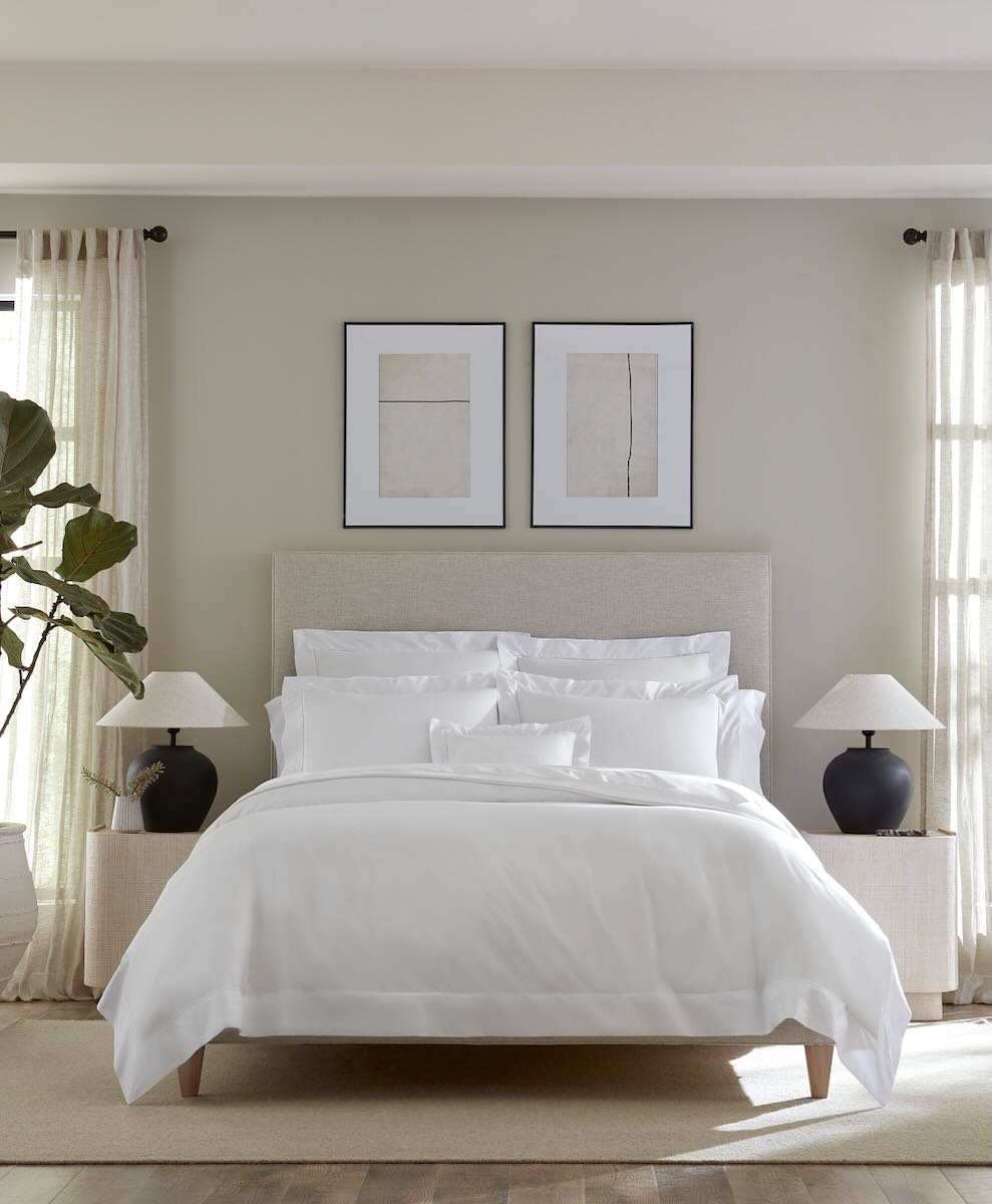 Sf Giza 45 Corto P White Boudoir Sham 12X16 | Sferra at Fig Linens and Home