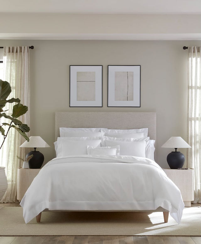 Sf Giza 45 Corto P White Boudoir Sham 12X16 | Sferra at Fig Linens and Home