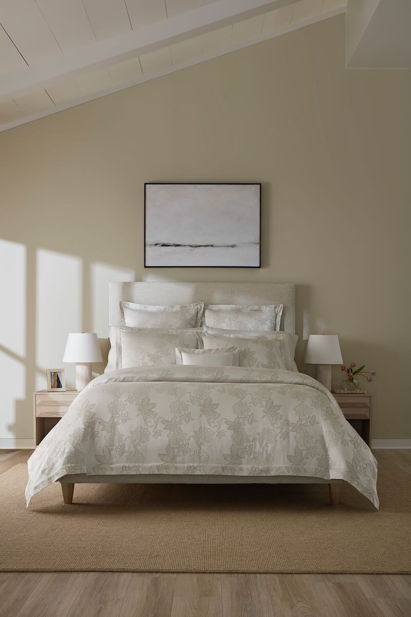 Tivoli Taupe Full and Queen Duvet Cover 88X92 | Sferra at Fig Linens and Home
