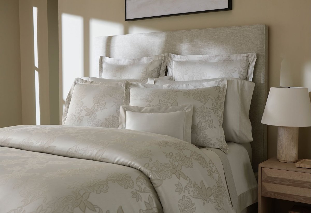 Tivoli Taupe King Duvet Cover 106X92 | Sferra at Fig Linens and Home