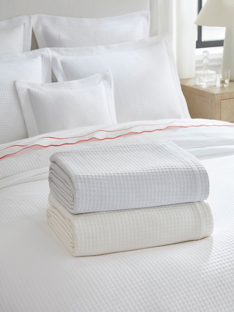 Sferra Coverlets - Hatteras White Bedding Matelasse at Fig Linens and Home