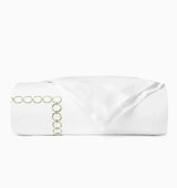 Duvet Cover - Sferra Linens Catena Willow Green Percale Bedding at Fig Linens and Home