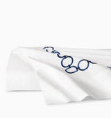 Flat Sheet - Sferra Linens Catena Navy Blue Percale Bedding at Fig Linens and Home