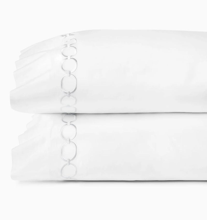 Pillowcases - Sferra Linens Catena Lunar Percale Bedding at Fig Linens and Home