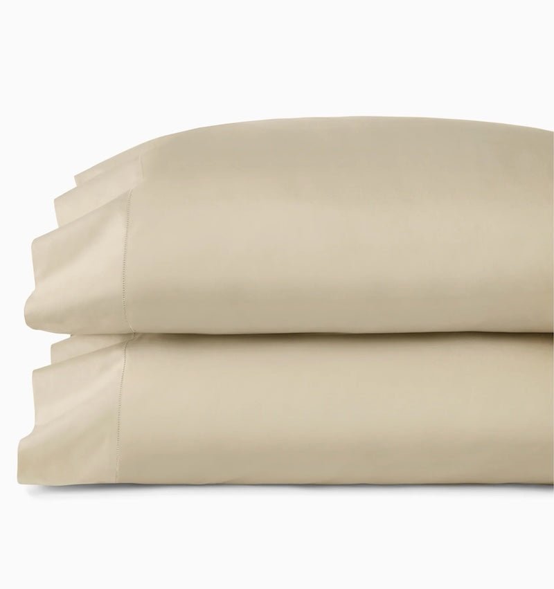 Pillowcases - Sferra Celeste Sand Percale Bedding at Fig Linens and Home