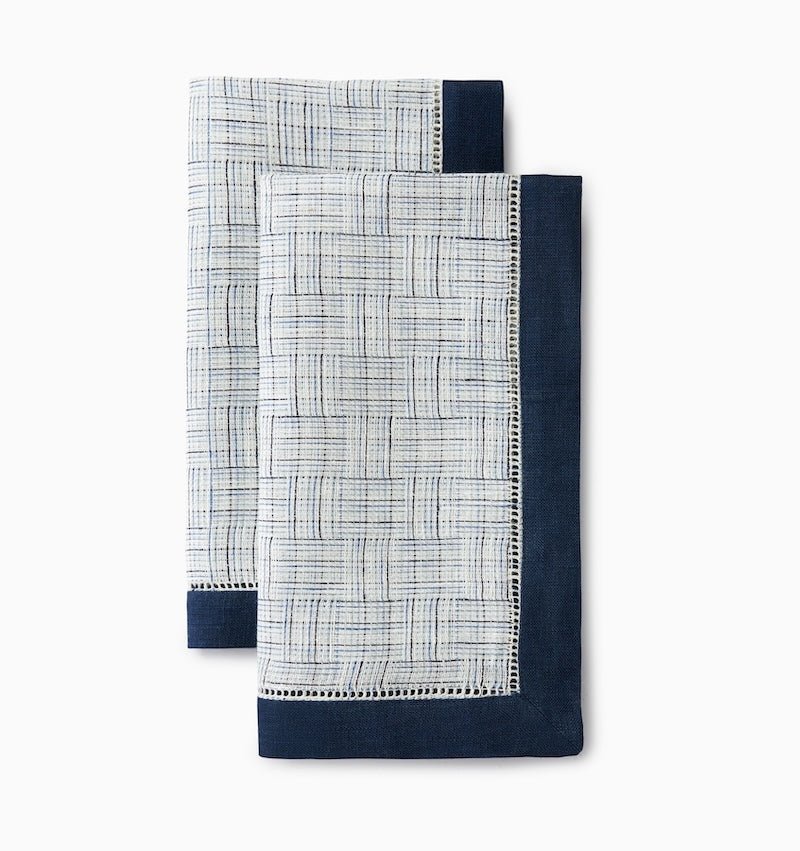Sferra Cloth Napkins - Mikelina Navy Blue Dinner Napkins at Fig Linens and Home