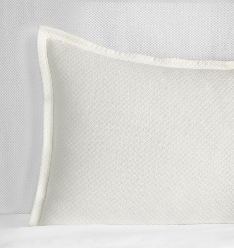 Sferra Pillow Sham - Rombo Oyster Matelasse Shams at Fig Linens and Home