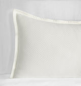 Sferra Pillow Sham - Rombo Oyster Matelasse Shams at Fig Linens and Home
