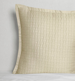 Pillow Sham - Sferra Bedding - Sampietrini Sand Quilted Pillow Sham at Fig Linens and Home