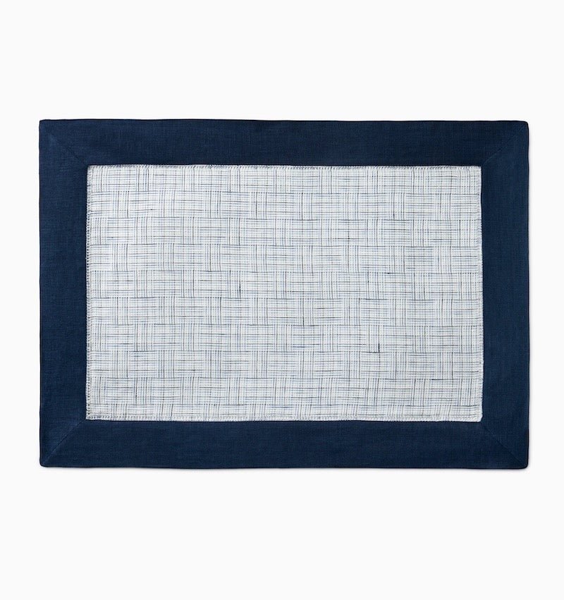 Placemat - Mikelina Navy Blue Table Linens by Sferra