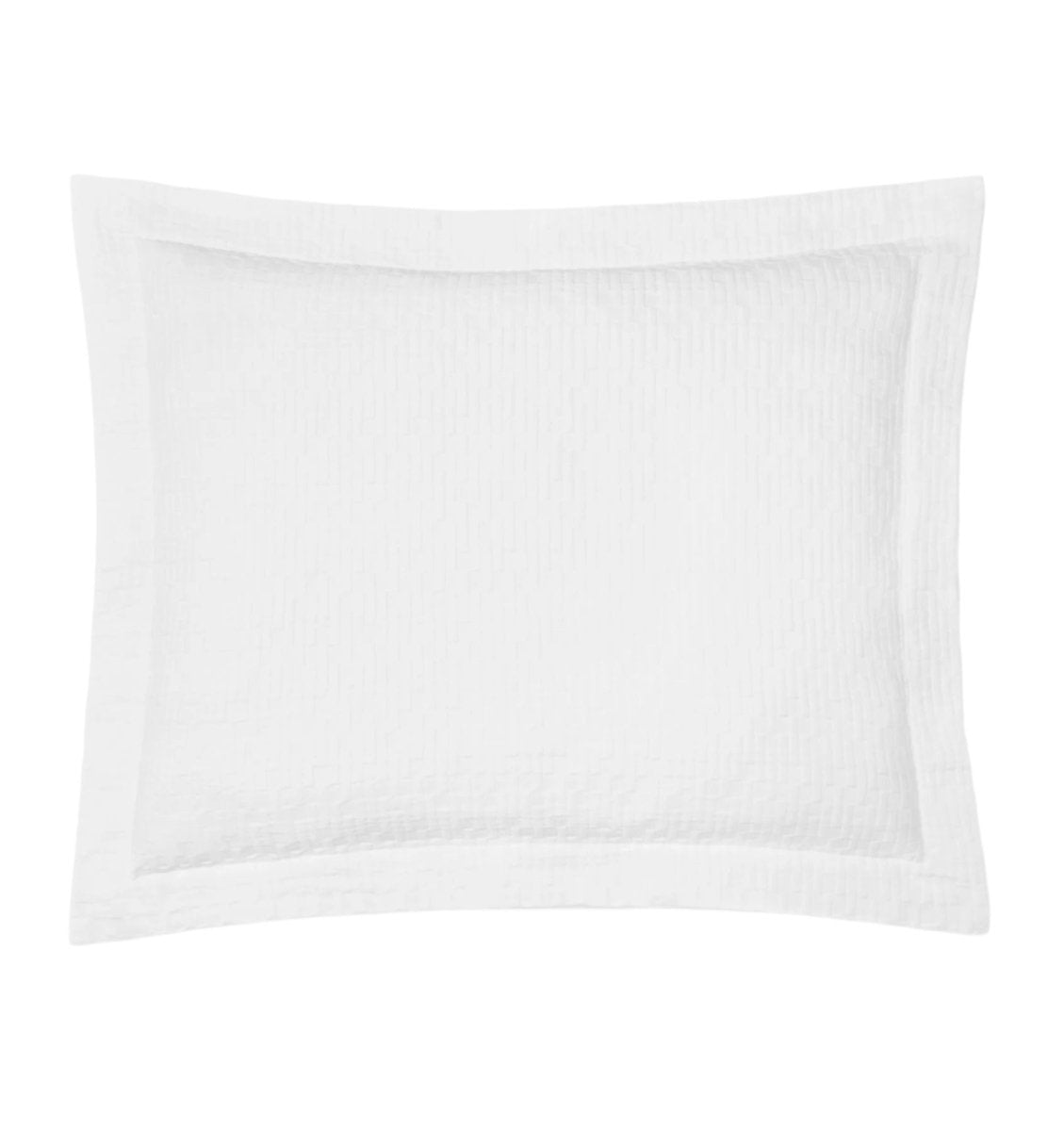 Sferra Matelasse Pillow Sham - White Lecce Bedding at Fig Linens and Home