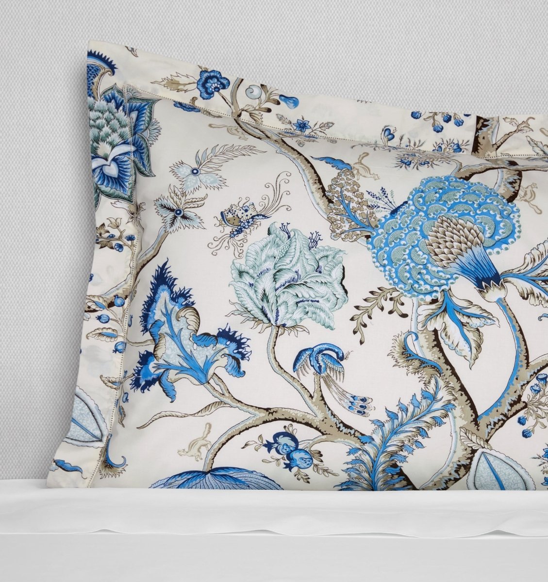 Pillow Sham - Pondicherry Sea Bedding | Sferra x Scalamandre Duvets at Fig Linens and Home 2