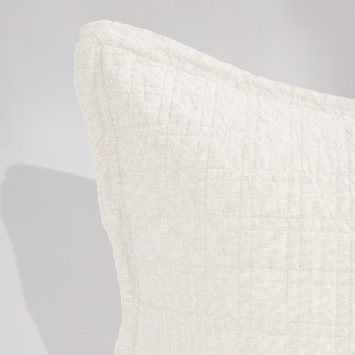 Pom Pom at Home Owen Cream Pillow Sham Corner Detail - Fig Linens and Home 2