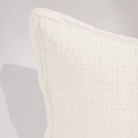 Pom Pom at Home Owen Cream Pillow Sham Corner Detail - Fig Linens and Home 2