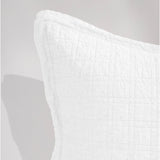 Pom Pom at Home Owen White Pillow Sham Corner Detail - Fig Linens and Home 2