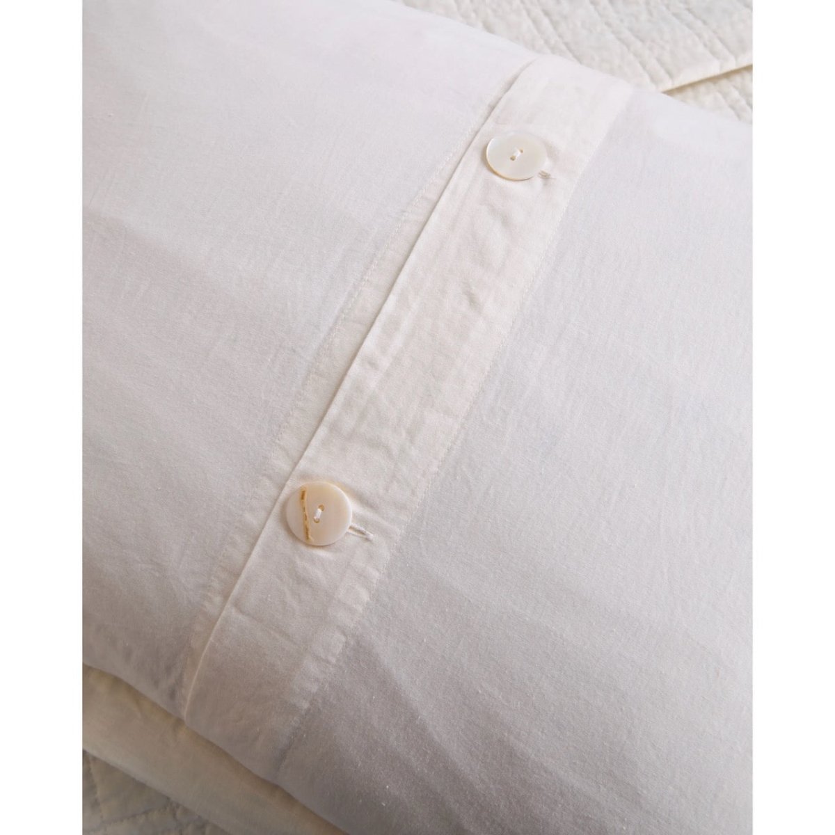 Pom Pom at Home Owen Cream Pillow Sham Button Closure - Fig Linens and Home 2