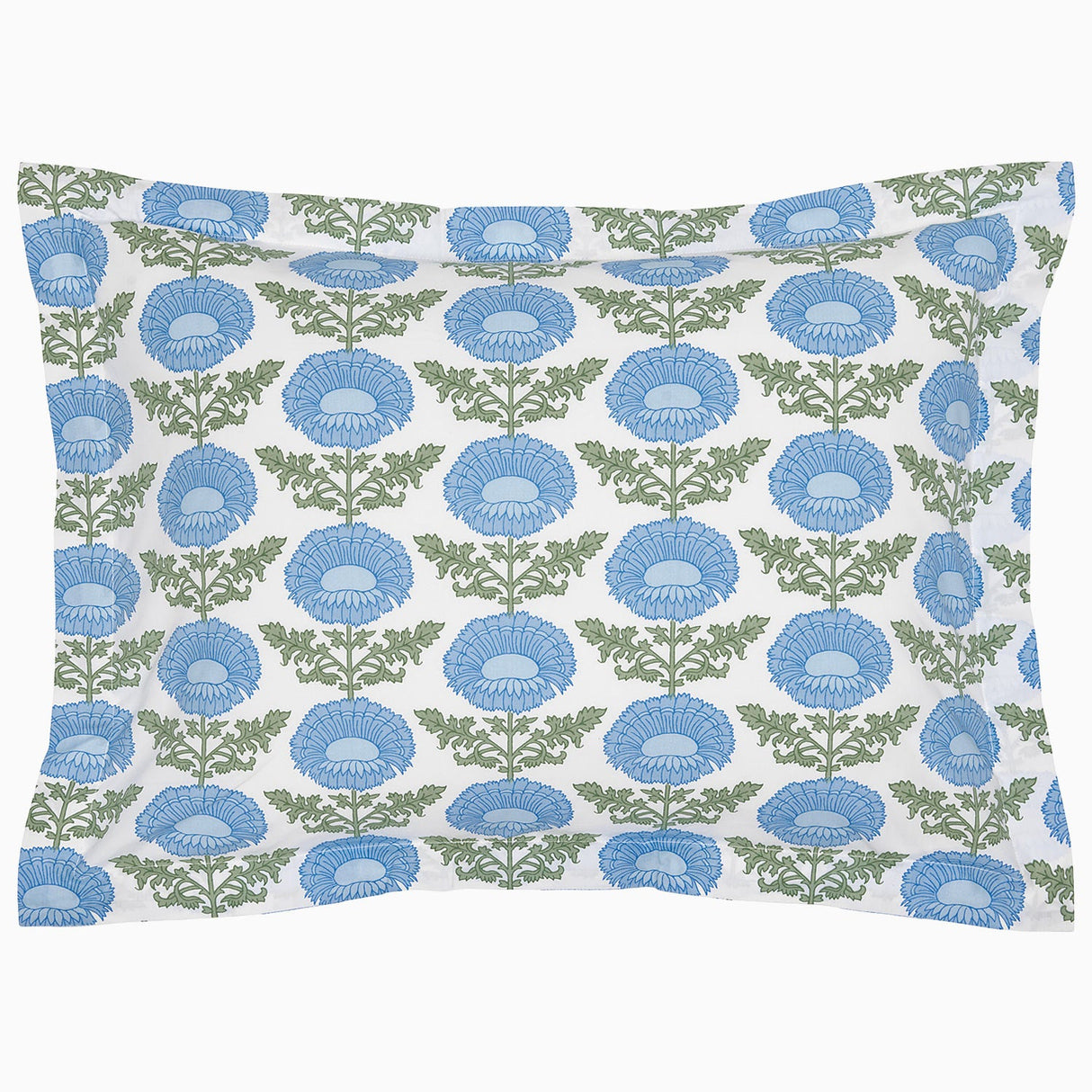 Kaavia Light Indigo Organic Sham by John Robshaw at Fig Linens and Home - 1