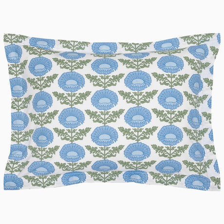 Kaavia Light Indigo Organic Sham by John Robshaw at Fig Linens and Home - 1