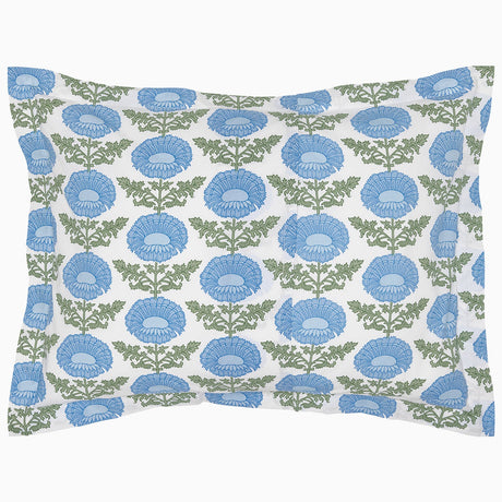 Kaavia Light Indigo Organic Sham by John Robshaw at Fig Linens and Home - 2