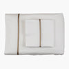 Pillowcases - Ann Gish Silk Trim Pillowcases at Fig Linens and Home - Ivory and Sand