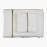 Pillowcases - Ann Gish Silk Trim Pillowcases at Fig Linens and Home - Ivory and Sand