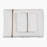 Pillowcases - Ann Gish Silk Trim Pillowcases at Fig Linens and Home - White and Sand